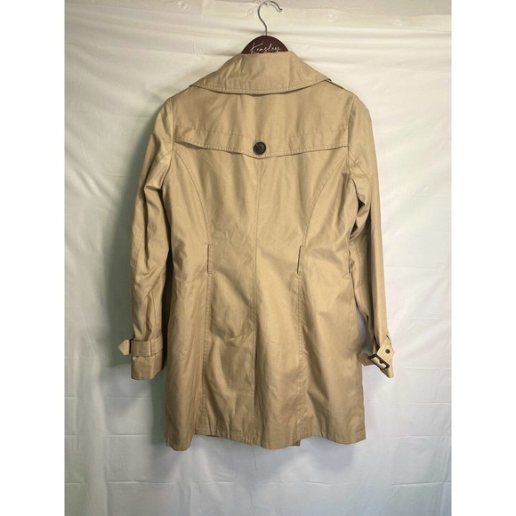 Michael Kors Women 5 Button Belted w/o Belt Collared Trench Coat Jacket Size XS - Picture 2 of 5